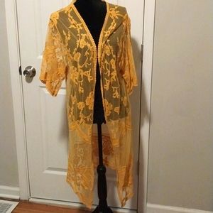 Mesh Lace Kimono Cardigan